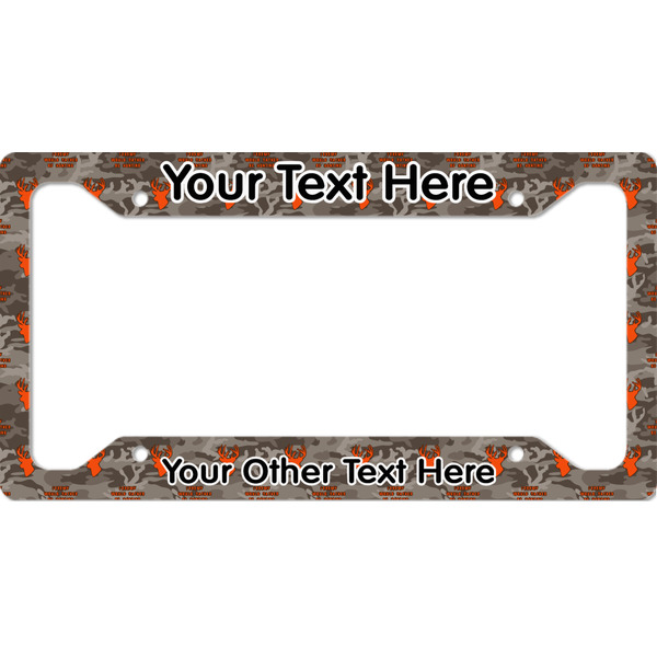 Custom Hunting Camo License Plate Frame - Style A (Personalized)