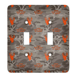Hunting Camo Light Switch Cover (2 Toggle Plate) (Personalized)
