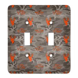 Hunting Camo Light Switch Cover (2 Toggle Plate) (Personalized)