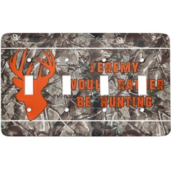 Hunting Camo Light Switch Cover (4 Toggle Plate) (Personalized)