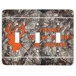 Hunting Camo Light Switch Cover (3 Toggle Plate) (Personalized)