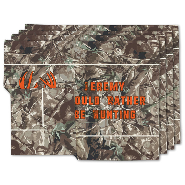 Custom Hunting Camo Linen Placemat w/ Name or Text