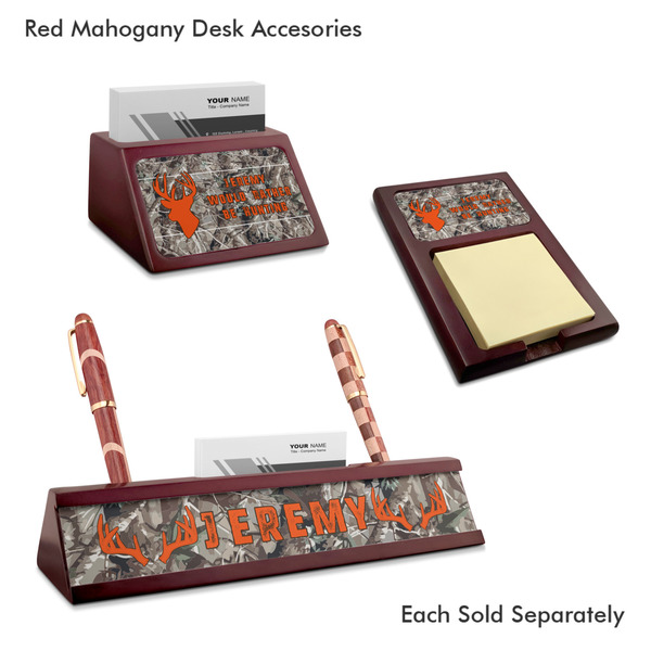 Hunting Camo Mahogany Desk Accessories