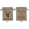 Hunting Camo Medium Burlap Gift Bag - Front & Back (Personalized)
