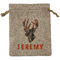 Hunting Camo Medium Burlap Gift Bag - Front (Personalized)