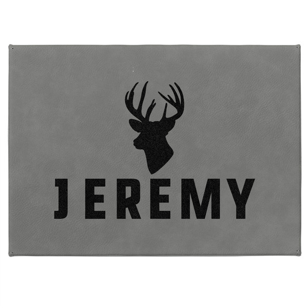 Hunting Camo Medium Gift Box with Engraved Leather Lid - Approval