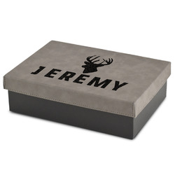Hunting Camo Gift Boxes w/ Engraved Leather Lid (Personalized)