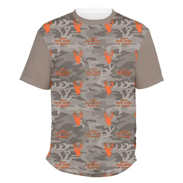 Custom Hunting Camo Men's Crew T-Shirt (Personalized)