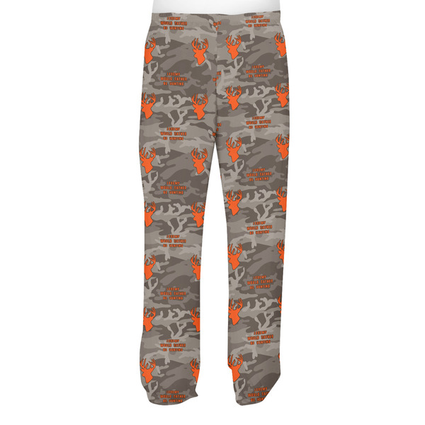 Hunting Camo Men's Pjs Back - on model