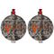 Hunting Camo Metal Ball Ornament - Front and Back