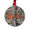 Hunting Camo Metal Ball Ornament - Front