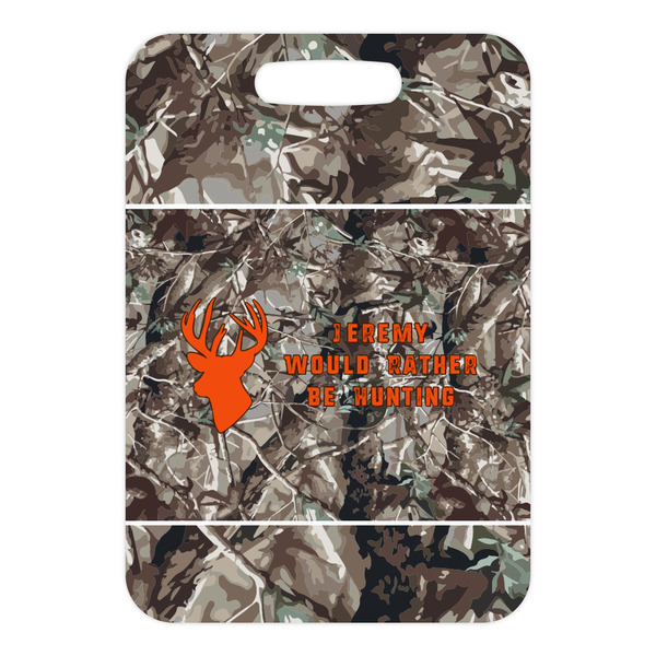 Hunting Camo Metal Luggage Tag - Front Without Strap