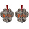 Hunting Camo Metal Paw Ornament - Front and Back