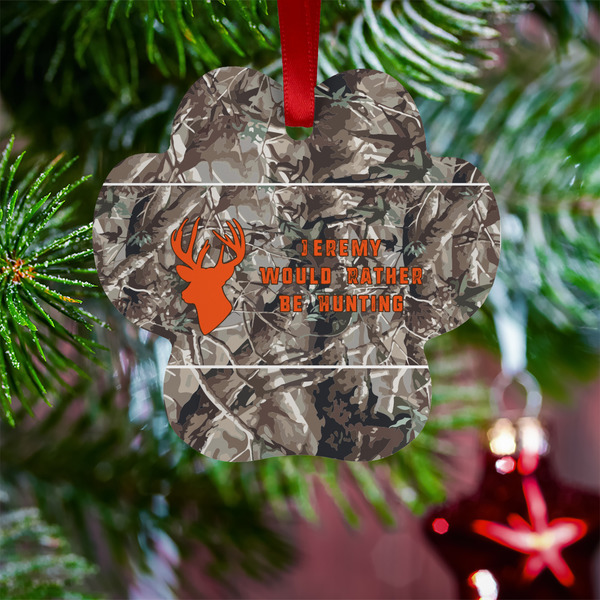 Hunting Camo Metal Paw Ornament - Lifestyle