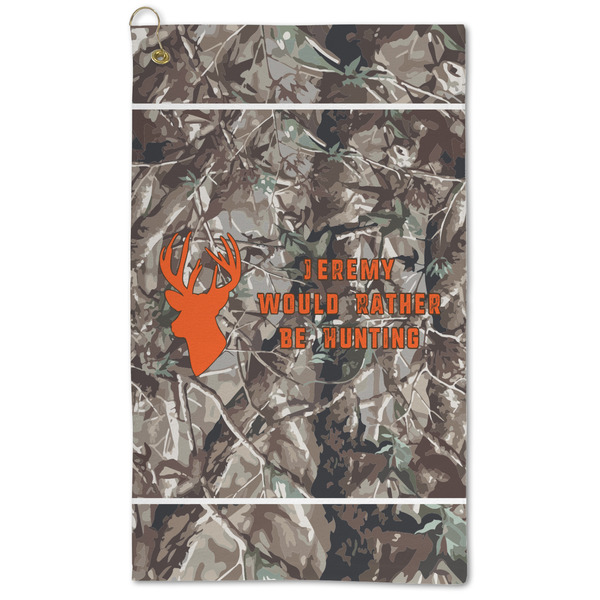 Custom Hunting Camo Microfiber Golf Towel (Personalized)