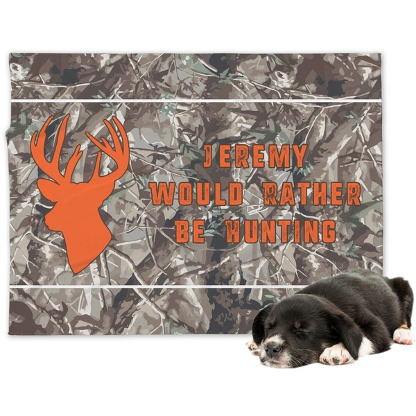 Custom Hunting Camo Dog Blanket (Personalized)