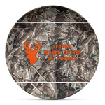 Hunting Camo Microwave Safe Plastic Plate - Composite Polymer (Personalized)
