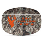 Hunting Camo Plastic Platter - Microwave & Oven Safe Composite Polymer (Personalized)