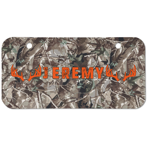 Custom Hunting Camo Mini/Bicycle License Plate (2 Holes) (Personalized)