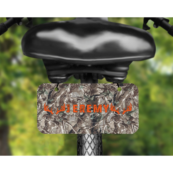 Hunting Camo Mini License Plate on Bicycle - LIFESTYLE Two holes