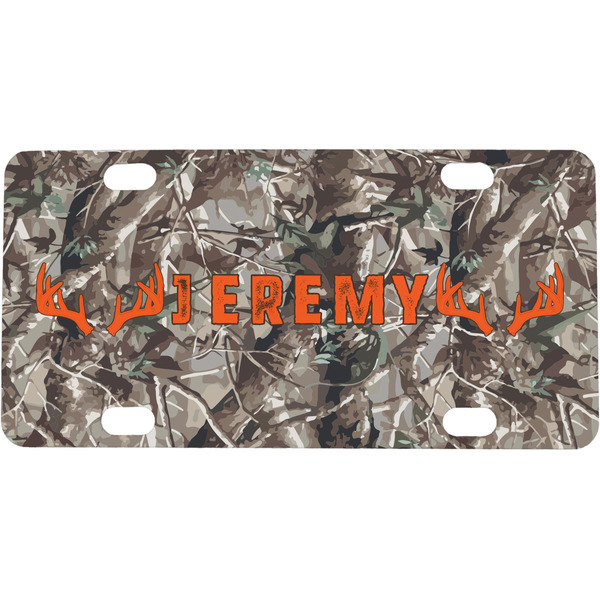 Custom Hunting Camo Mini / Bicycle License Plate (4 Holes) (Personalized)