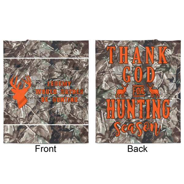 Hunting Camo Minky Blanket - 50"x60" - Double Sided - Front & Back