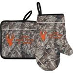Hunting Camo Oven Mitt & Pot Holder Set w/ Name or Text