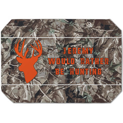Hunting Camo Dining Table Mat - Octagon (Single-Sided) w/ Name or Text