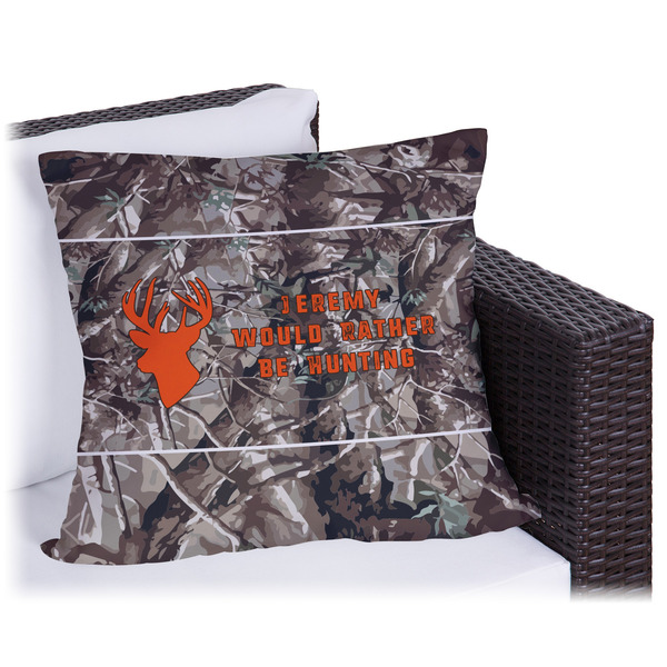Custom Hunting Camo Outdoor Pillow (Personalized)