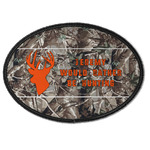 Hunting Camo Iron On Oval Patch w/ Name or Text