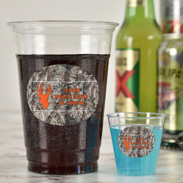 Hunting Camo Party Cups - 16oz - In Context