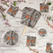 Hunting Camo Party Supplies Combination Image - All items - Plates, Coasters, Fans