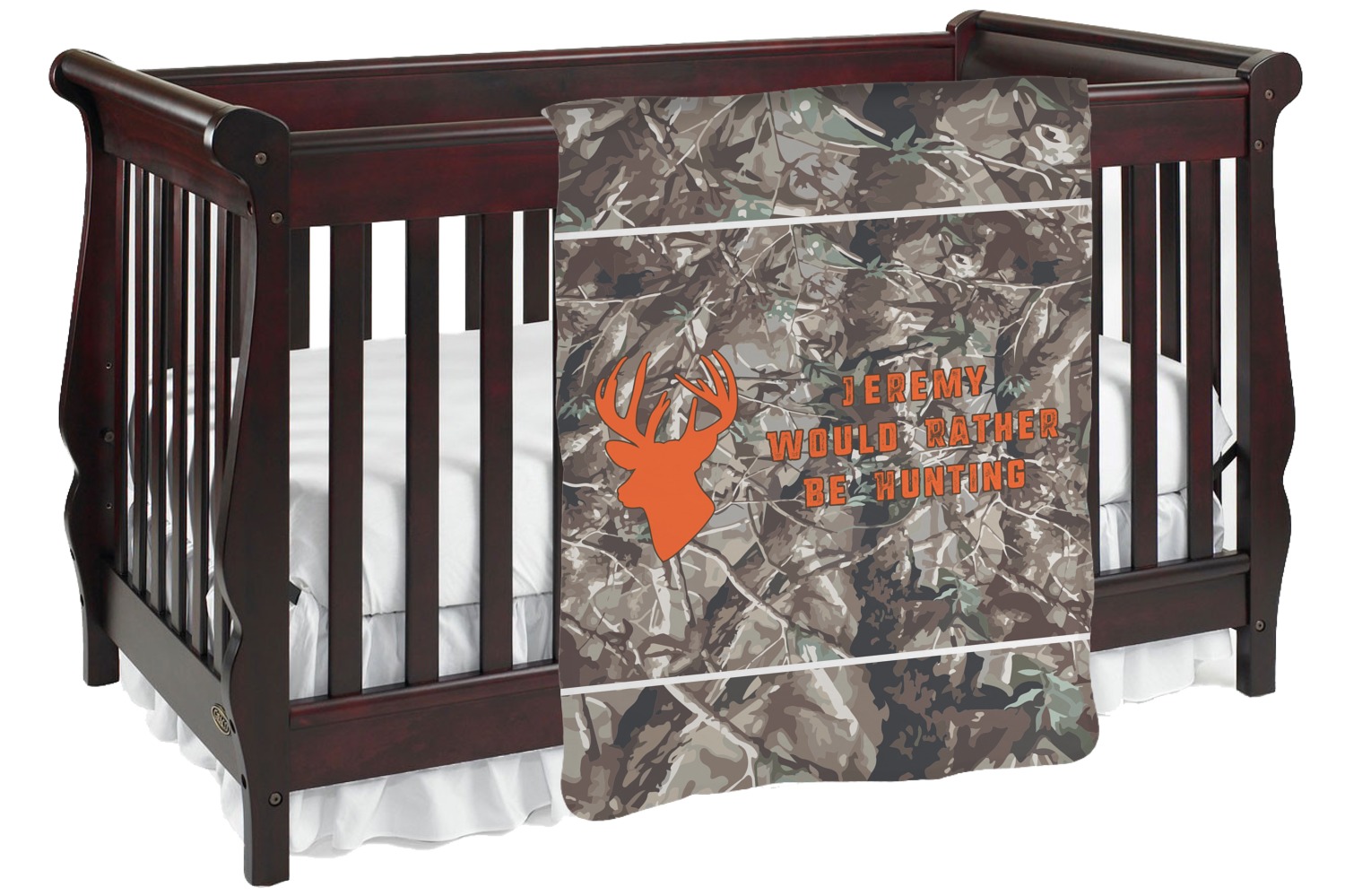 Custom Hunting Camo Baby Blanket Personalized YouCustomizeIt