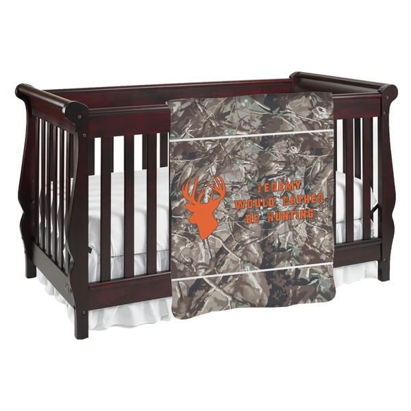 Custom Hunting Camo Baby Blanket (Single Sided) (Personalized)