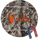 Hunting Camo Round Fridge Magnet (Personalized)