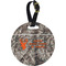 Hunting Camo Plastic Luggage Tag - Round (Personalized)