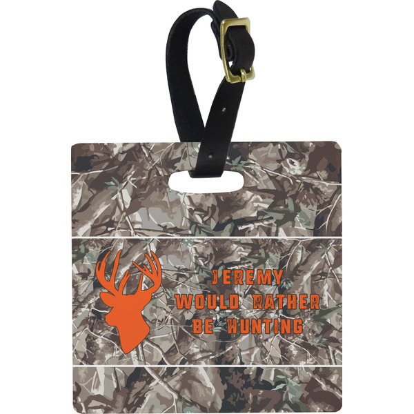 Hunting Camo Personalized Square Luggage Tag