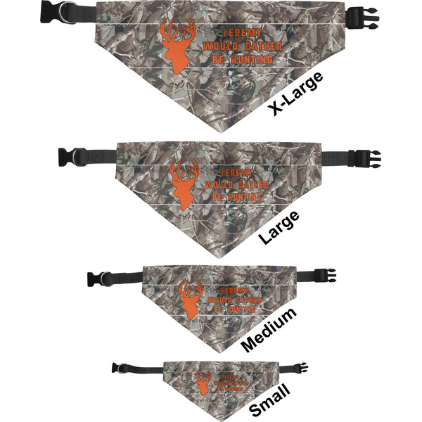 Hunting Camo Pet Bandana Sizes