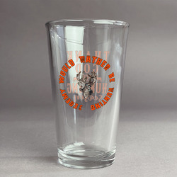 Hunting Camo Pint Glass - Full Color Logo (Personalized)