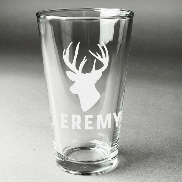 Custom Hunting Camo Pint Glass - Engraved (Personalized)
