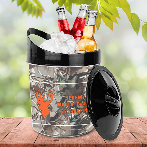 Hunting Camo Plastic Ice Bucket - LIFESTYLE