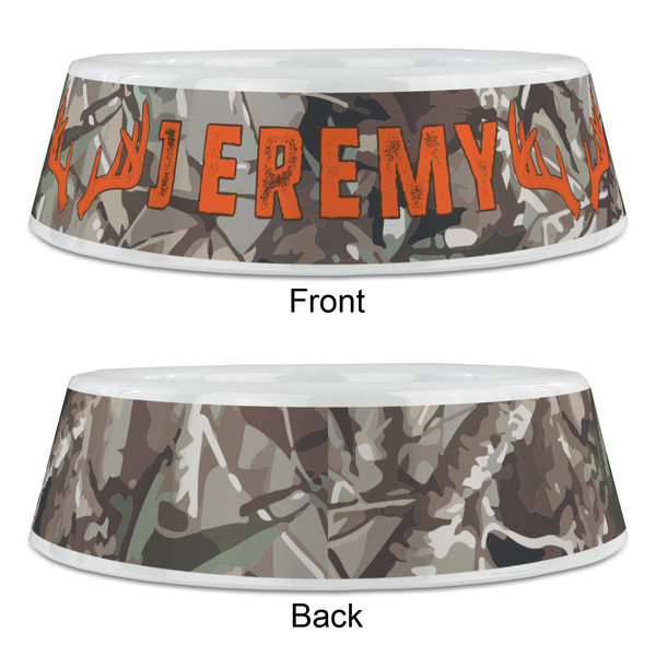 Hunting Camo Plastic Pet Bowls - Large - APPROVAL
