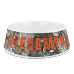 Hunting Camo Plastic Dog Bowl (Personalized)