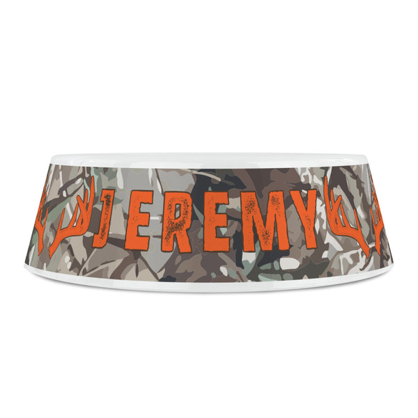 Hunting Camo Plastic Pet Bowls - Small - FRONT