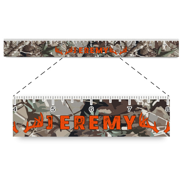 Custom Hunting Camo Plastic Ruler - 12" (Personalized)