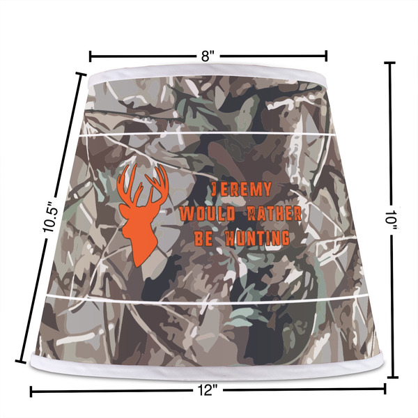Hunting Camo Poly Film Empire Lampshade - Dimensions