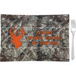 Hunting Camo Rectangular Glass Appetizer / Dessert Plate - Single or Set (Personalized)