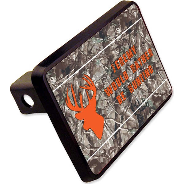 Custom Hunting Camo Rectangular Trailer Hitch Cover - 2" (Personalized)
