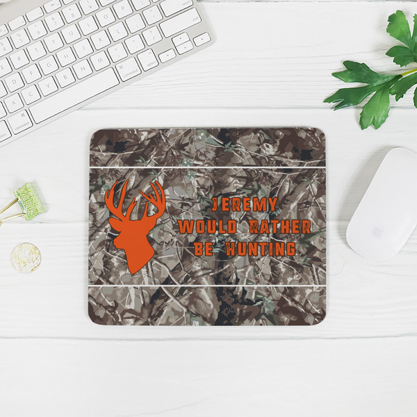 Hunting Camo Rectangular Mouse Pad - LIFESTYLE 2