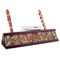 Hunting Camo Red Mahogany Nameplates with Business Card Holder - Angle